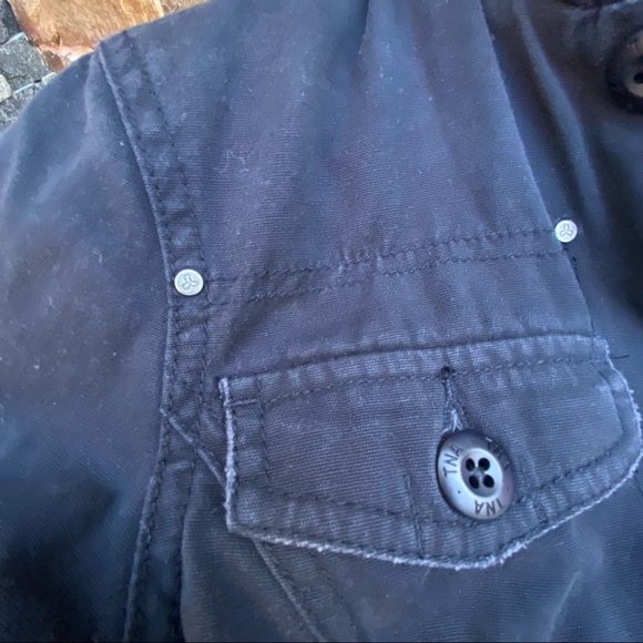 ✨TNA ARTIZIA BOMBER FLANNEL LINED WINTER JACKET WITH DETACHABLE HOOD XS - Picture 7 of 15